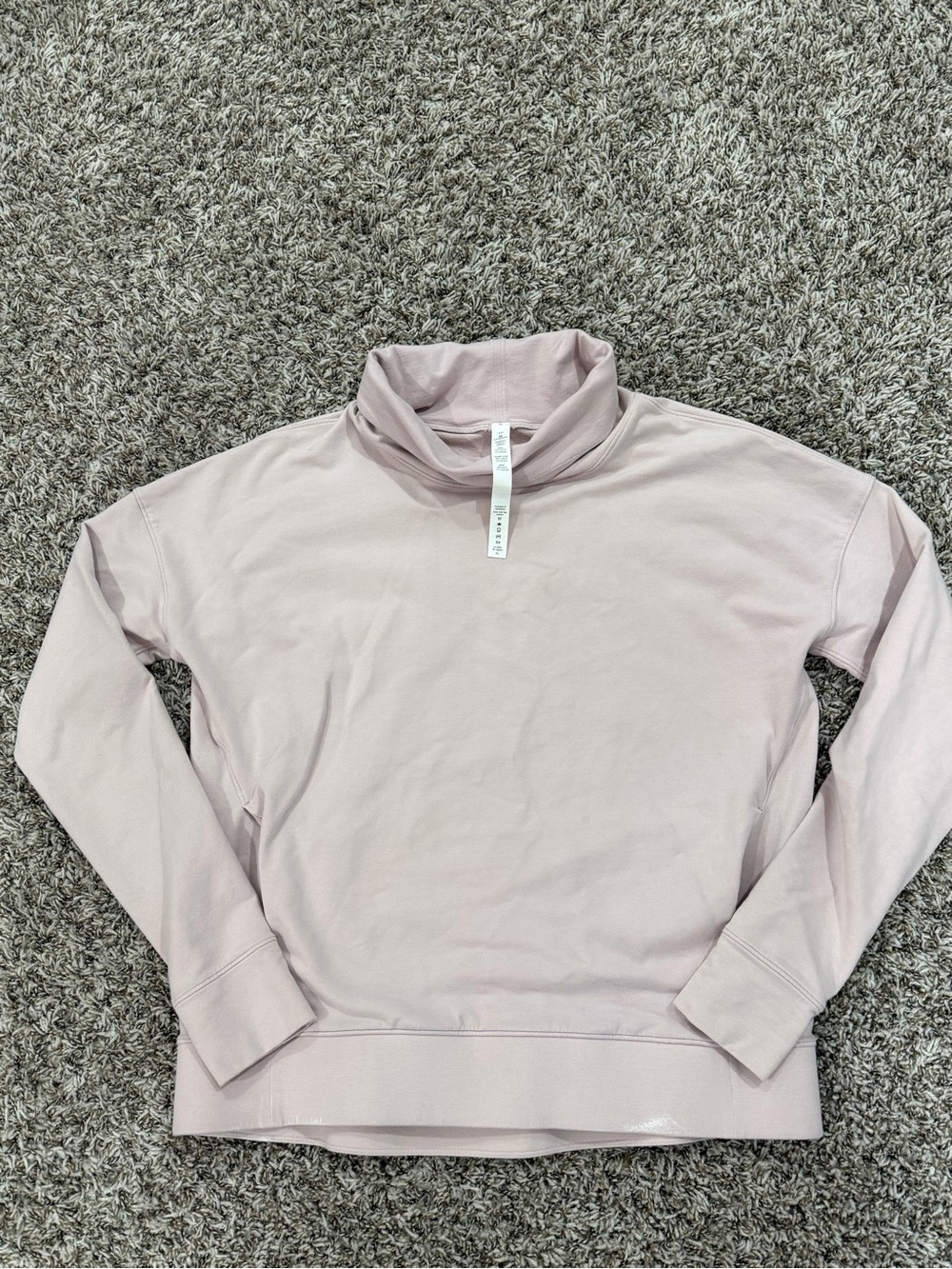lululemon athletica Dusty Pink Mock Neck Pullover
